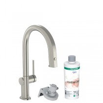 Hansgrohe Aqittura M91 FilterSystem 210, Ausziehauslauf, 1jet, sBox, Starter Set Edelstahl Finish