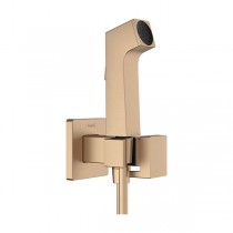 Hansgrohe Bidette Handbrause 1jet E EcoSmart für Kaltwasser mit Brausehalter und Brauseschlauch 125 cm Brushed Bronze
