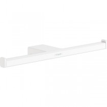 Hansgrohe Doppel-Papierrollenhalter AddStoris mattweiss ohne Deckel