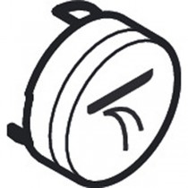 Hansgrohe Druckknopf Symbol Schwallbrause weiss  