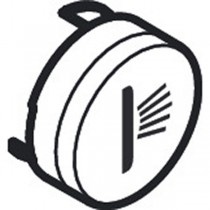 Hansgrohe Durckknopf Symbol Seitenbrause weiss  