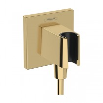 Hansgrohe FixFit E Wandanschluss mit Brausehalter Polished Gold Optic