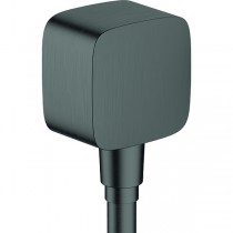 Hansgrohe FixFit Wandanschluss mit Rückflussverhinderer Brushed Black Chrome