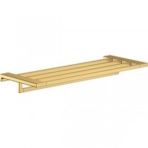 Hansgrohe Handtuchablage mit Handtuchhalter AddStoris polished gold