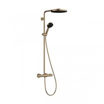 Hansgrohe Pulsify S Puro Showerpipe 260 1jet EcoSmart mit Ecostat Fine und Handbrause 3jet Brushed Bronze