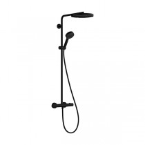 Hansgrohe Pulsify S Puro Showerpipe 260 1jet EcoSmart mit Ecostat Fine und Handbrause 3jet Mattschwarz