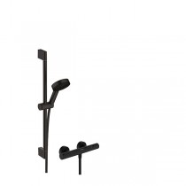 Hansgrohe Pulsify Select S Brausesystem 105 3jet Relaxation EcoSmart mit Ecostat Element und Brausestange 65 cm Mattschwarz