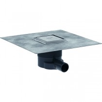 Hansgrohe RainDrain Brilliance Komplettset Punktablauf 100/100 rückseitig befliesbar Edelstahl gebürstet