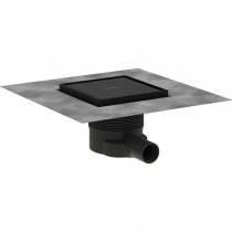 Hansgrohe RainDrain Brilliance Komplettset Punktablauf 150/150 rückseitig befliesbar Mattschwarz