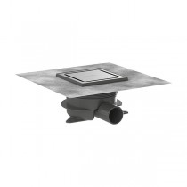 Hansgrohe RainDrain Spot Plus Komplettset Punktablauf 150/150 mit höhenverstellbarem Rahmen Edelstahl gebürstet