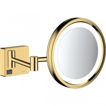 Hansgrohe Rasierspiegel AddStoris polished gold mit LED Licht