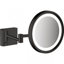 Hansgrohe Rasierspiegel AddStoris mattschwarz mit LED Licht