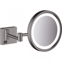 Hansgrohe Rasierspiegel AddStoris brushed black chrome mit LED Licht