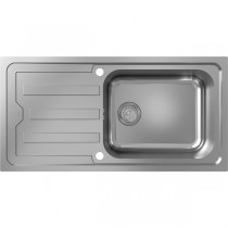 Hansgrohe S44 S440-F500 100 Einbauspüle 500 mit Abtropffläche und automatischer Ablaufgarnitur Edelstahl