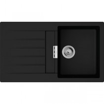 Hansgrohe S52 S520-F345 Einbauspüle mit automatischer Ablaufgarnitur Graphitschwarz