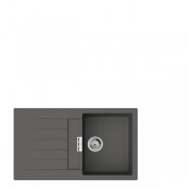 Hansgrohe S52 S520-F345 Einbauspüle mit automatischer Ablaufgarnitur Steingrau