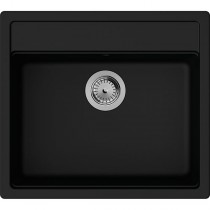 Hansgrohe S52 S520-F510 Einbauspüle mit automatischer Ablaufgarnitur Graphitschwarz