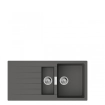 Hansgrohe S52 S520-F530 Einbauspüle mit automatischer Ablaufgarnitur Steingrau