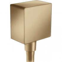 Hansgrohe Schlauchanschluss DN15 Fixfit Square mit Rückflussverhinderer brushed bronze