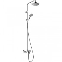 Hansgrohe Showerpipe 200 1jet Vernis Blend EcoSmart chrom mit Wannenthermostat