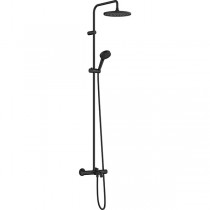 Hansgrohe Showerpipe 240 1jet Vernis Blend mattschwarz mit Wannenthermostat