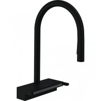 Hansgrohe Spültischmischer 170 Aquno Select M81 Ausziehbrause 3jet sBox mattschwarz