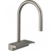 Hansgrohe Spültischmischer 170 Aquno Select M81 Ausziehbrause 3jet steel