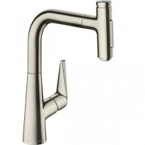 Hansgrohe Spültischmischer 220 Select 2jet sBox Ausziehbrause M5117-H220 edelstahl-optik