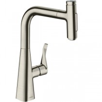 Hansgrohe Spültischmischer 240 Metris Select M71 Ausziehbrause 2jet edelstahl-optik