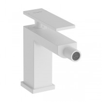 Hansgrohe Tecturis E Einhebel-Bidetmischer mit Zugstangen-Ablaufgarnitur Mattweiß