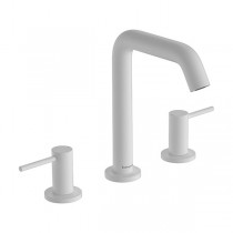 Hansgrohe Tecturis S 3-Loch Waschtischarmatur 150 mit Push-Open Ablaufgarnitur Mattweiß