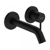 Hansgrohe Tecturis S Einhebel-Waschtischmischer Unterputz für Wandmontage mit Auslauf 16,5 cm Mattschwarz