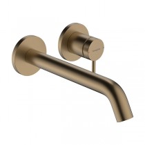 Hansgrohe Tecturis S Einhebel-Waschtischmischer Unterputz für Wandmontage mit Auslauf 22,5 cm Brushed Bronze