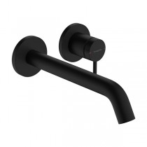 Hansgrohe Tecturis S Einhebel-Waschtischmischer Unterputz für Wandmontage mit Auslauf 22,5 cm Mattschwarz