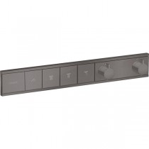 Hansgrohe Thermostat Unterputz RainSelect Fertigset 4 Verbraucher brushed black chrome