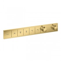 Hansgrohe Thermostat Unterputz RainSelect Fertigset 5 Verbraucher Polished Gold Optic