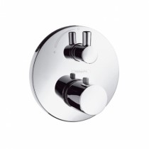 Hansgrohe Thermostatmischer Unterputz Ecostat F-Set chrom m.Absperrventil zyl.Griff
