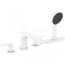 Hansgrohe 4-Loch Wannenarmatur Vivenis F-SetWannenrandmontage mit sBox mattweiss