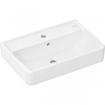 Hansgrohe Waschtisch Compact Xanuia Q 550x370mm mit Hahnloch u.Überlauf,SmartClean weiß