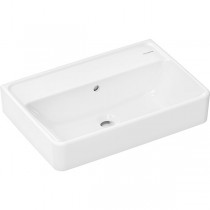 Hansgrohe Waschtisch Compact Xanuia Q 550x370mm ohne Hahnloch m.Überlauf weiß