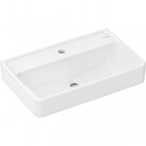 Hansgrohe Waschtisch Compact Xanuia Q 600x370mm mit Hahnloch o.Überlauf, SmartClean weiß