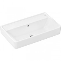 Hansgrohe Waschtisch Compact Xanuia Q 650x390mm ohne Hahnloch m.Überlauf,SmartClean weiß