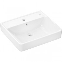 Hansgrohe Waschtisch Xanuia Q 550x480 mm mit Hahnloch und Überlauf weiß