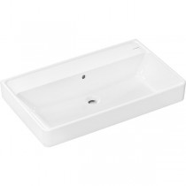 Hansgrohe Waschtisch Xanuia Q 800x480mm ohne Hahnloch m.Überlauf, SMC weiß