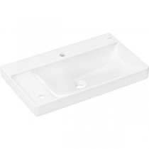 Hansgrohe Waschtisch Xelu Q 800x480 mm  m.Ablage li.2 Hahnlöcher o.Überlauf weiß