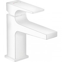 HG Waschtischmischer 100 Metropol mattweiss kurzer Ausl.Push-Open Abl.