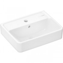 Hansgrohe Xanuia Q Handwaschbecken 450/340 mit Hahnloch und Überlauf Weiß