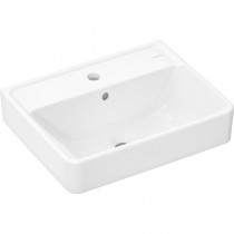 Hansgrohe Xanuia Q Handwaschbecken 500/390 mit Hahnloch und Überlauf Weiß