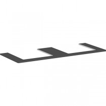 Hansgrohe Xelu Q Konsole 1360/550 mit 2 Ausschnitten für Aufsatzwaschtisch geschliffen 500/480 Diamantgrau Matt