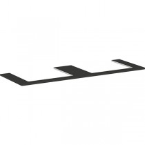 Hansgrohe Xelu Q Konsole 1560/550 mit 2 Ausschnitte für Aufsatzwaschtisch geschliffen 600/480 Diamantgrau Matt